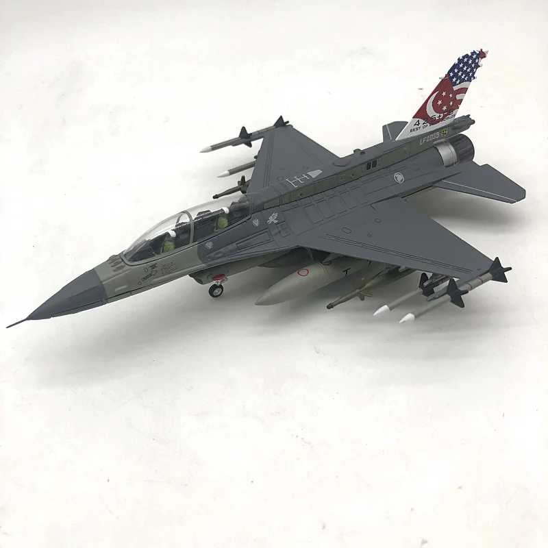 1/72 New Special Die-cast Metal F-16d Fighting Falcon Singapore Airlines Simulation Model Finished Aircraft Display Collection