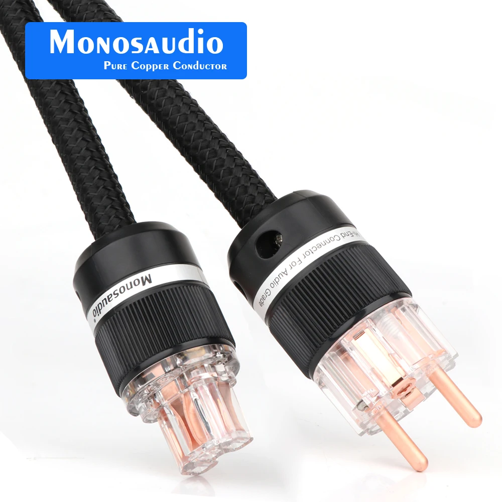 

Monosaudio Tsunami Series 13AWG AC Schuko Version Power Cable EU Version Power Cord Cable HIFI Extension Power Cable