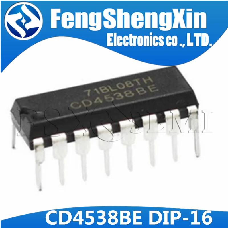 10pcs/lot CD4538 CD4538BE HEF4538BP DIP-16  CD14538BE CD14538 Logic IC