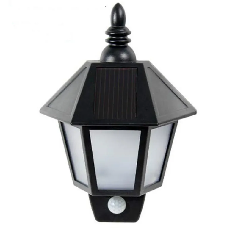 Room type solar light human body intelligent induction light black shell lithium iron phosphate battery balcony light WF1023