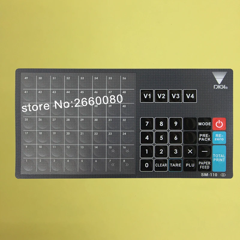 

Sm100шт ключ лист для DIGI SM110P SM110P + sm100шт плюс цена вычислительные весы новая английская версия Ovelay SM110 клавиатура пленка