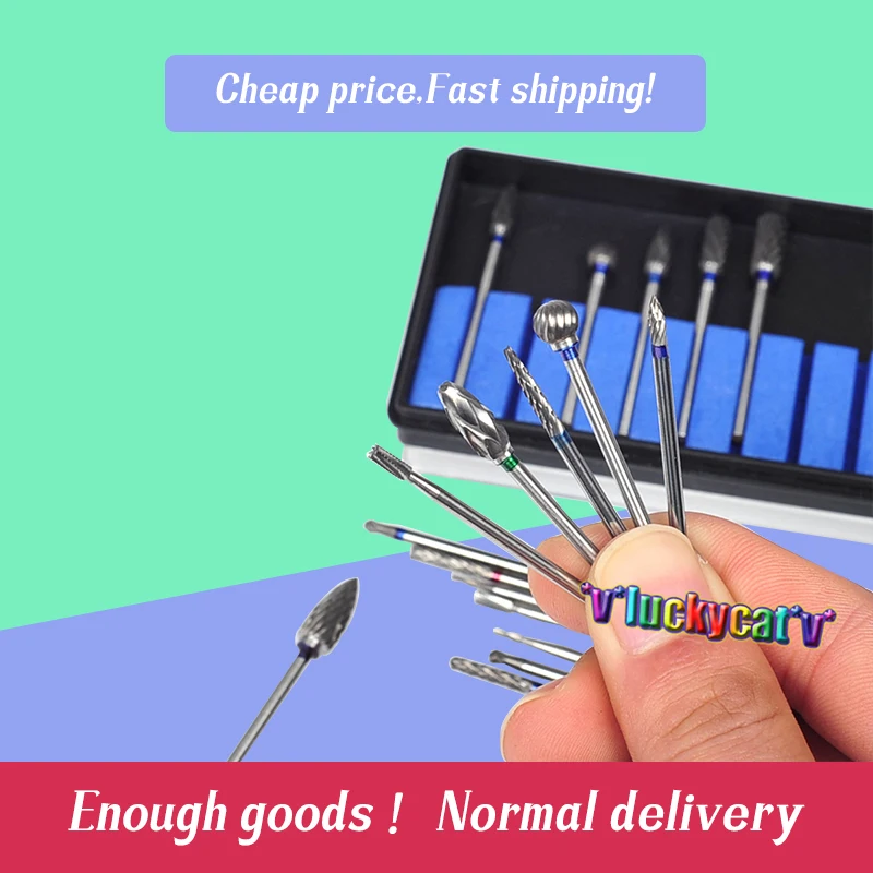 10Pcs/ Box High Quality Dental Burs Drills Nitrate Tungsten Steel Material 2.35mm & Dental Lab Titanium Nitrate Carbide Burs