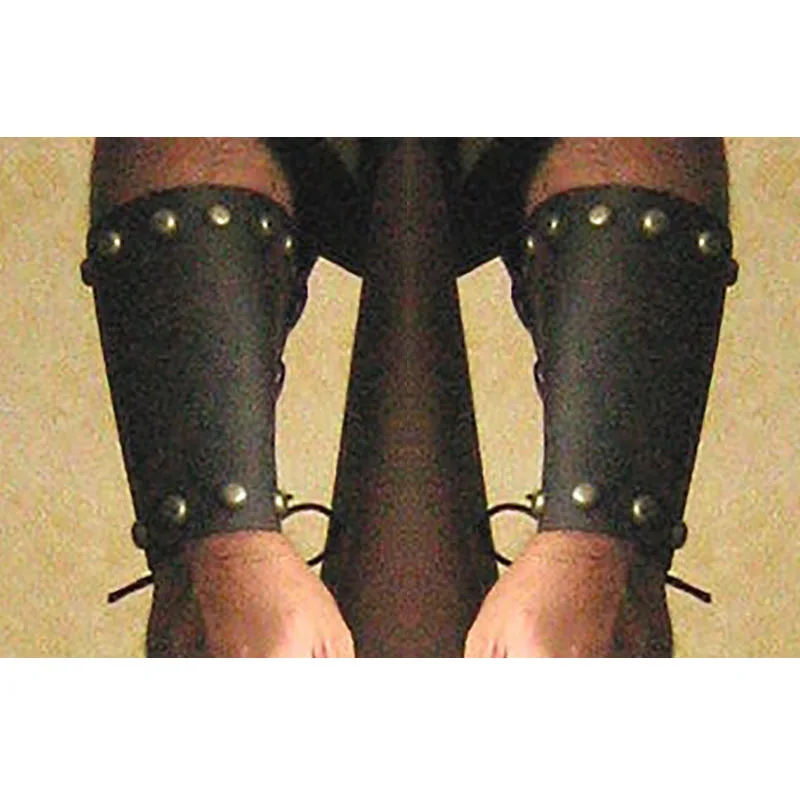 Medieval Renaissance Armor Gloves Wide Cuff Bracer Men Warrior Knight Leather Wristband Steampunk Lace-up Arm Warmer Accessory