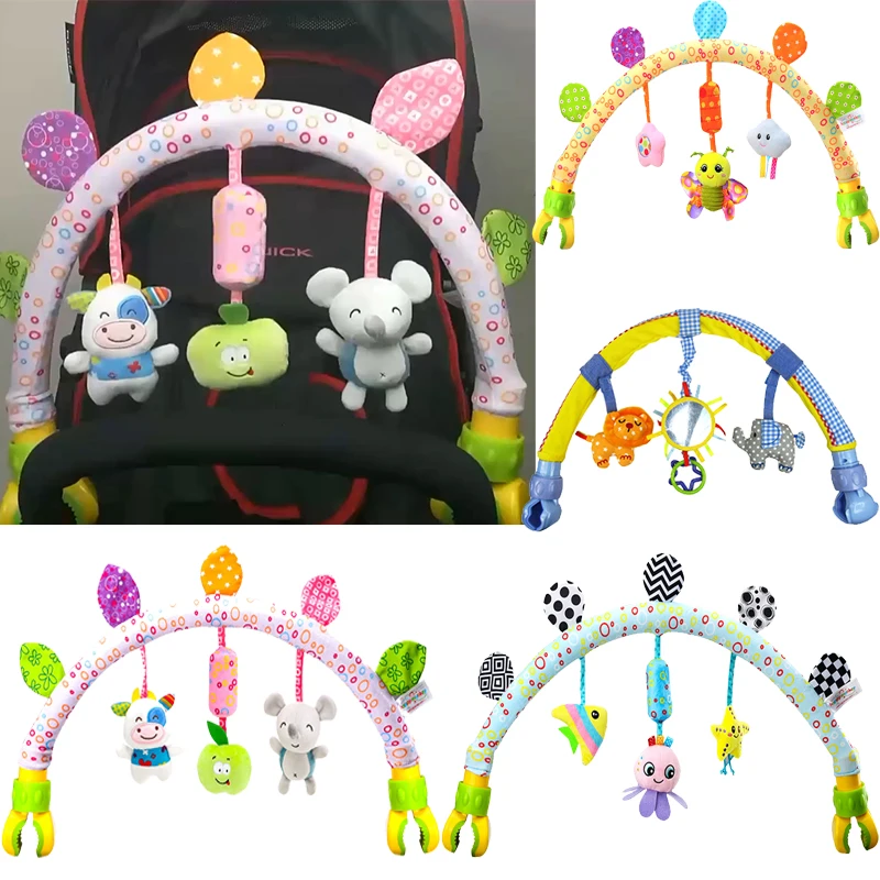 Baby Hanging Toys Stroller Bed Crib For Tots Cots Rattles Seat Plush Stroller Mobile Gifts Animals Rattles Educational Baby Toys