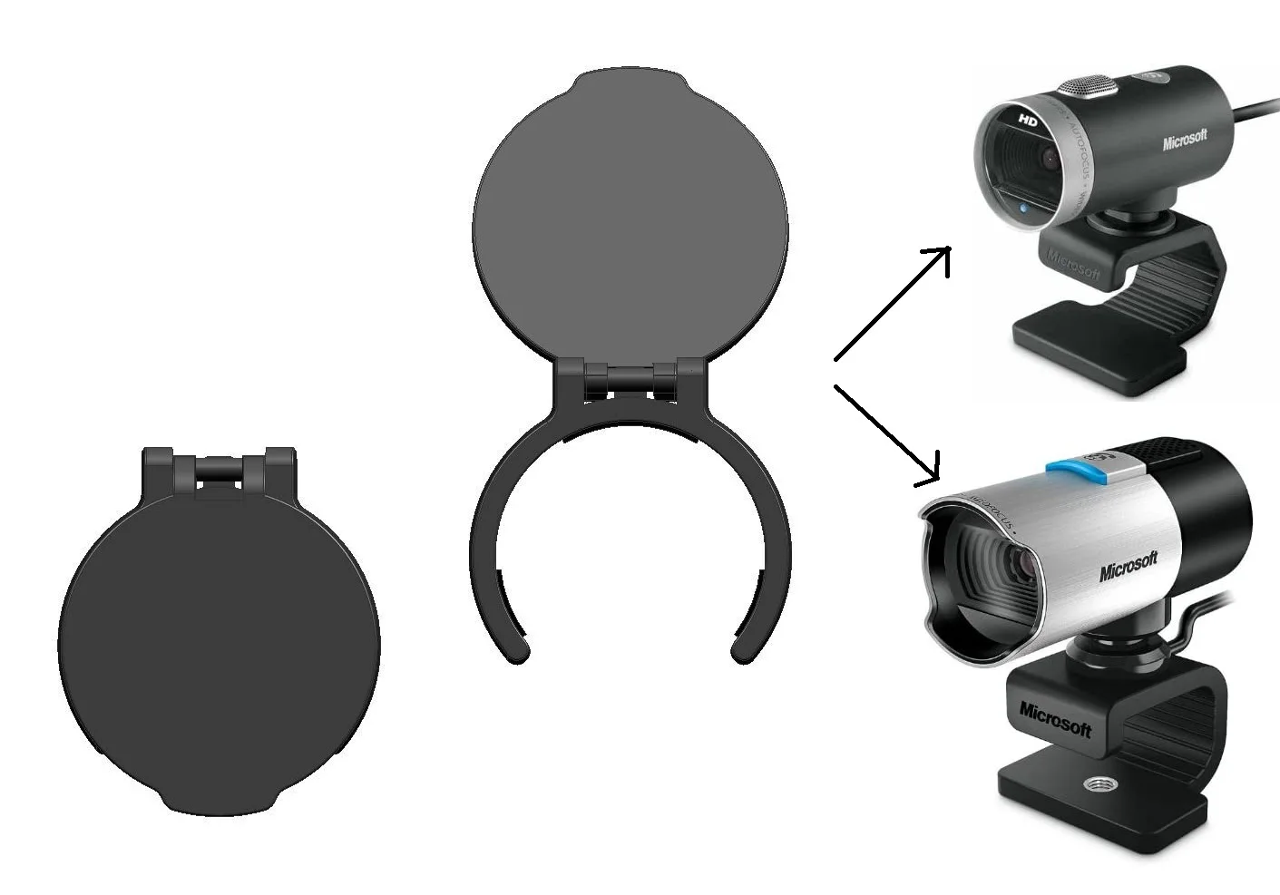 1pc Webcam Privacy Shutter Protects Lens Cap Hood Cover for Microsoft LifeCam Studio for Business/Microsoft LifeCam Studio
