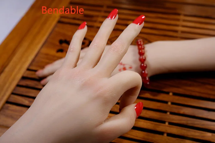 Free Shipping!! Sexy Joint Silicone Hand Mannequin Artificial Hands Model Jewelry Manicure Dummy Customized