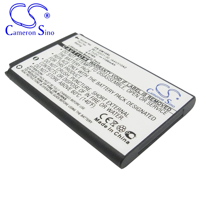 CameronSino แบตเตอรี่สำหรับ Xplova G3 GPS Navigator แบตเตอรี่1100MAh/4.07Wh 3.70V Li-Ion สีดำ