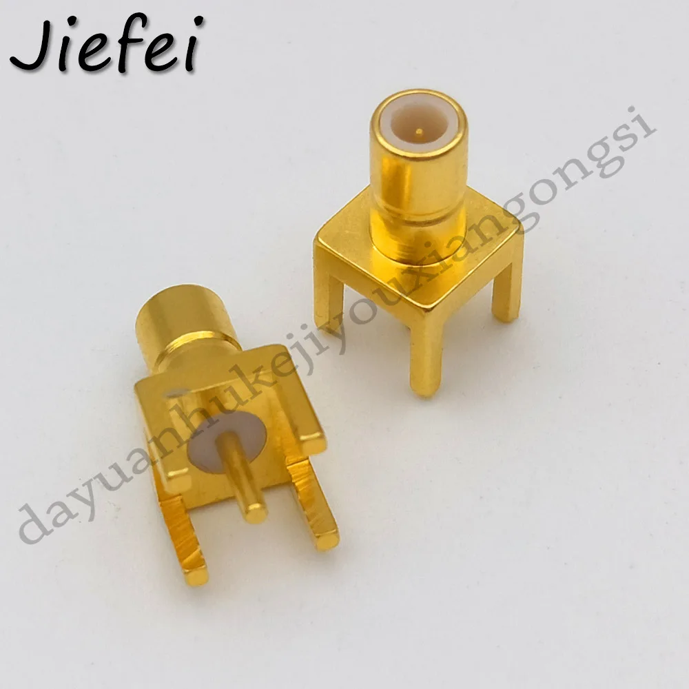 50-1000Pcs SMB Male Plug Center Solder for PCB Mount RF Coax connector SMB male solder PCB mount straight