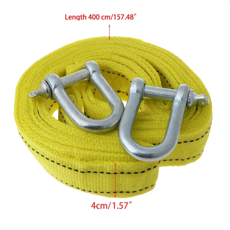 4m 5tons Car Tow Rope Hook Heavy Duty Road Recovery Pull Towing Strap