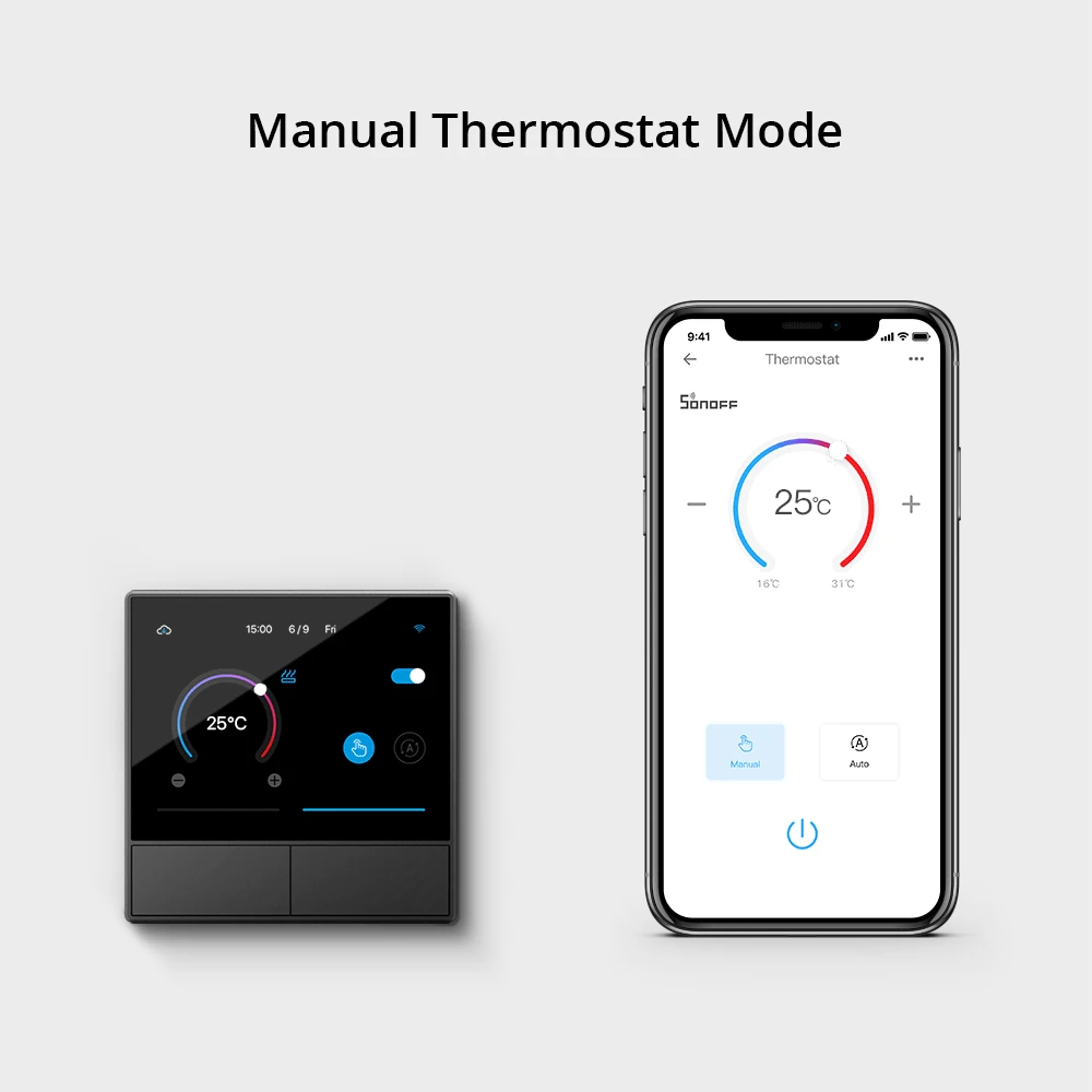 SONOFF NSPanel WiFi Smart Scene Wall Switch EU/US Thermostat Temperature Display All-In-One Control Work dengan Google Home, Alexa