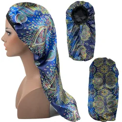 Women Satin Lined Bonnet Paisley Print Satin Silk Bonnet Sleep Night Cap Bonnet Hat Bonnet Satin Cheveux Nuit Bonnets For Women