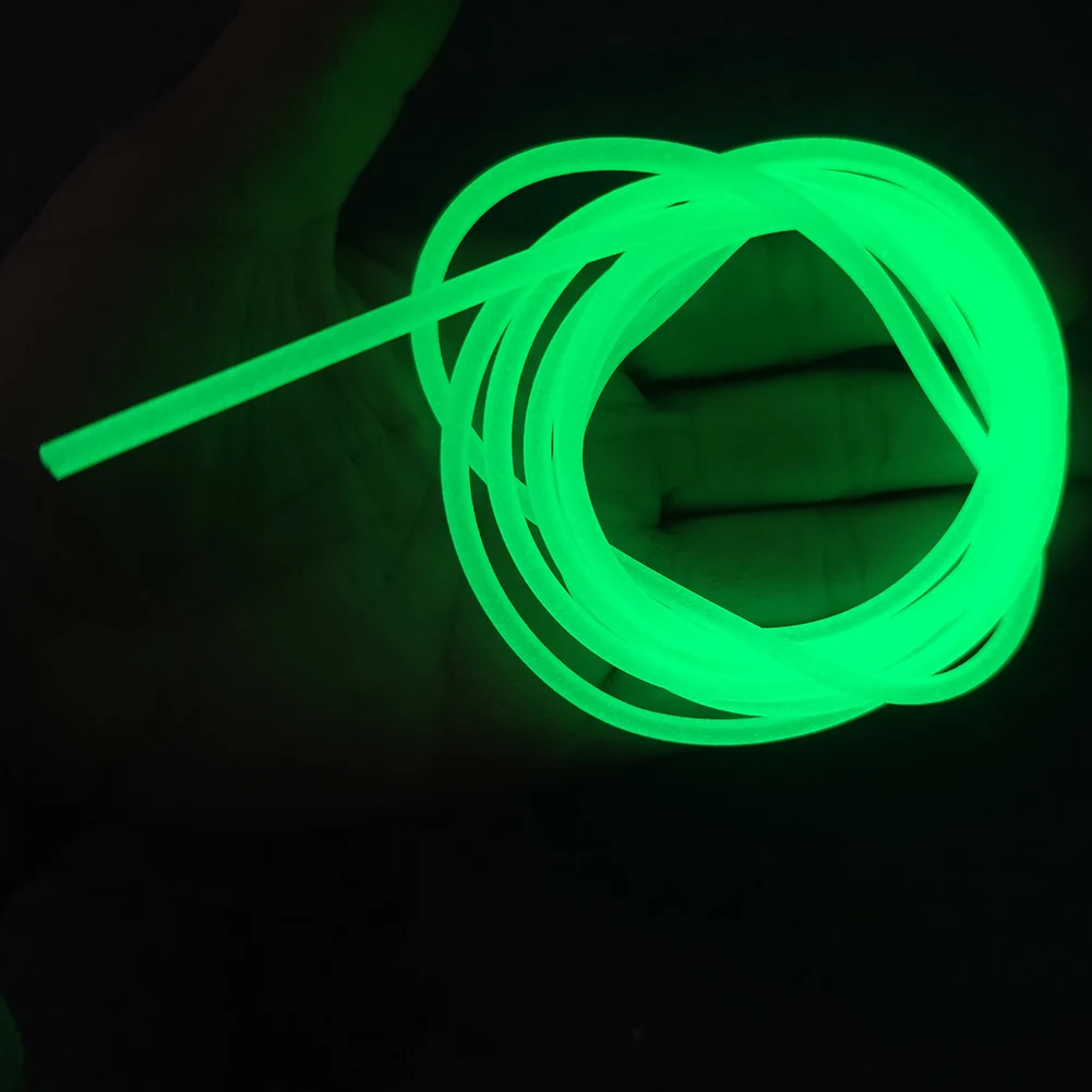 2pcs 1.5M Fishing Night Luminous Tube Soft Silicone Glow Pipe Fishing Sleeves 2mm 3mm 4mm 5mm Carp Fishing Bait Rig Accessories