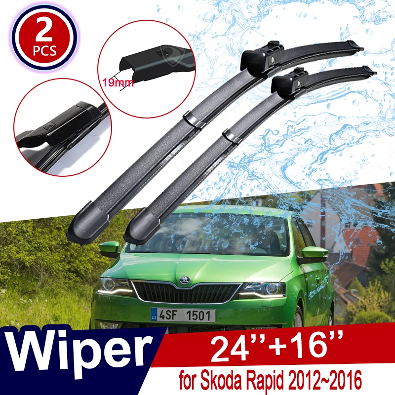 

for Skoda Rapid 20122013 2014 2015 2016 Car Wiper Blades Front Windscreen Windshield Wipers Car Accessories Stickers