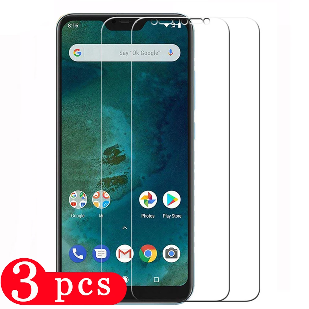 3/2/1Pcs tempered glass for xiaomi mi A2 lite phone screen protector for xiaomi mi A3 lite protective film 9H glass smartphone