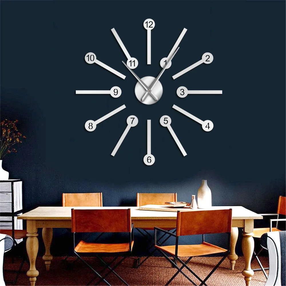 Big Space Wall Clock Kit Stickers Home Art Modern House Wall Decor DIY Big Hands Wall Clock Hanging Wall Watch Housewarming Gift