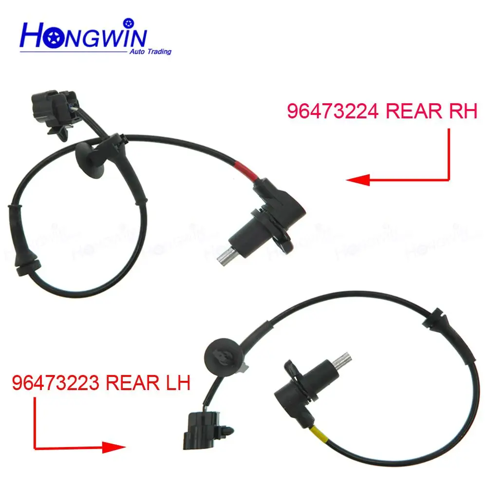 

2Pcs Rear Left/Right ABS Wheel Speed Sensor For Chevrolet Aveo Buick Kalos Daewoo Pontiac G3 Wave 1.2L-1.6L 96473223 96473224