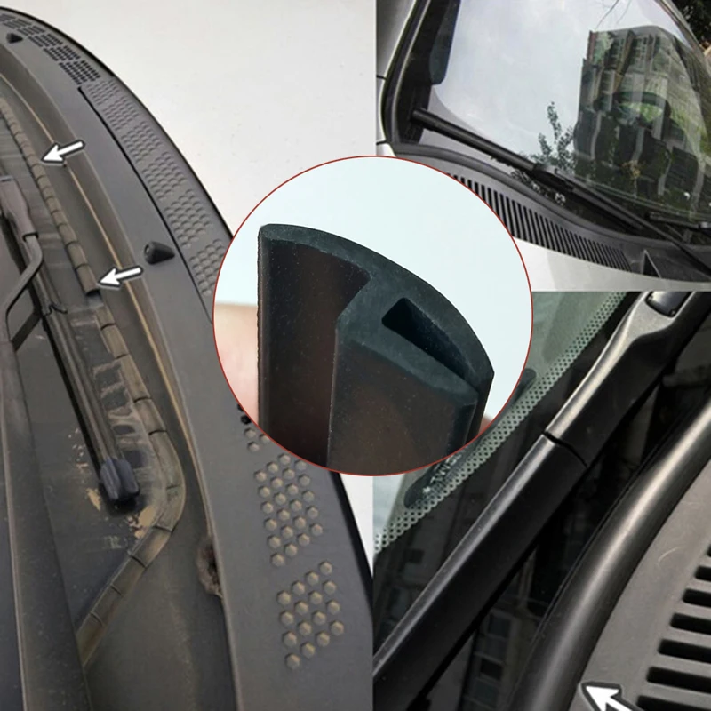 Type h Car Front Windshield Seal Rubber Rear Windshield Sunroof Seal Strip Dustproof Rainwater Plate Sealing Strip Car Dashboard