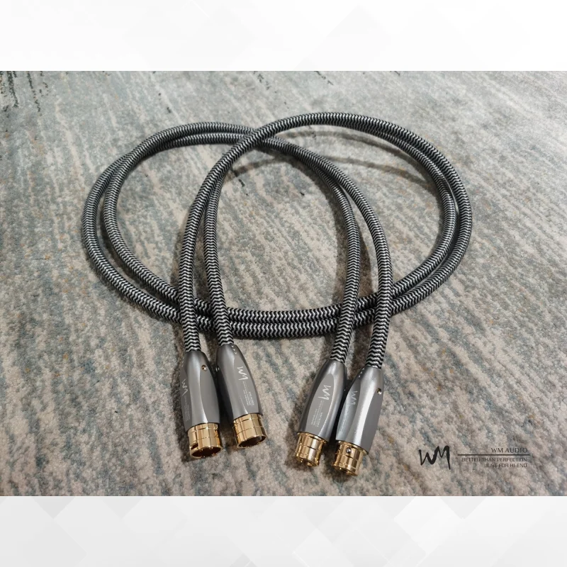 WM AUDIO XLR CABLE fever HIFI audio signal cable ,1 square high purity oxygen-free copper plated thick silver Teflon wire core