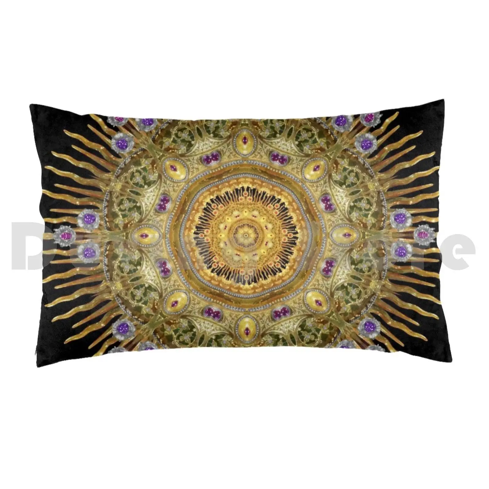 Kajazzled Pillow Case DIY 50*70 Monstrance Ostensorium Gold Jewel Jewelled Kaleidoscope Mandala Yampimon