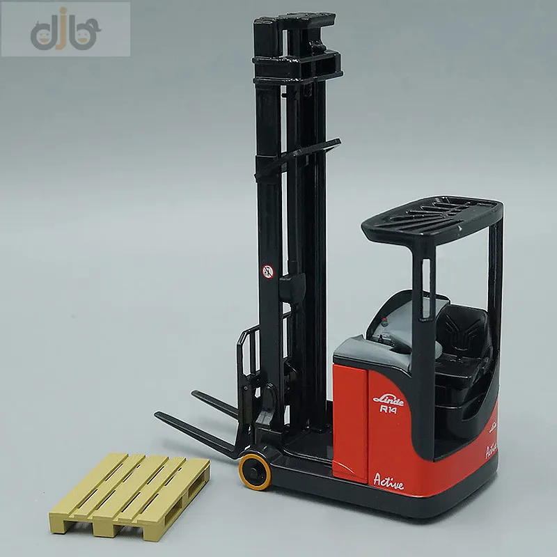 1:25 Diecast Reach Truck Model Toys Linde Forklift R14S R16S R20S For Collection