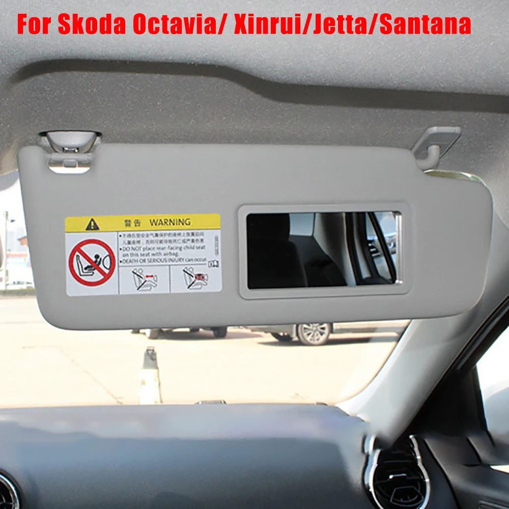 Interior Front Sun Visor with Make-up Mirror for Skoda Octavia/Xin Rui/VW Jetta Sun Shade Car Sunvisor Driver or Passenger Side