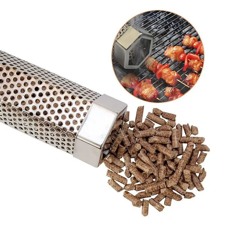 Apple Wood Pellets BBQ Flavoring Chips Specialty Smoker Pellets Wood Chunks for Cooking Barbecue Smoker Grill Bacon Meat 450g