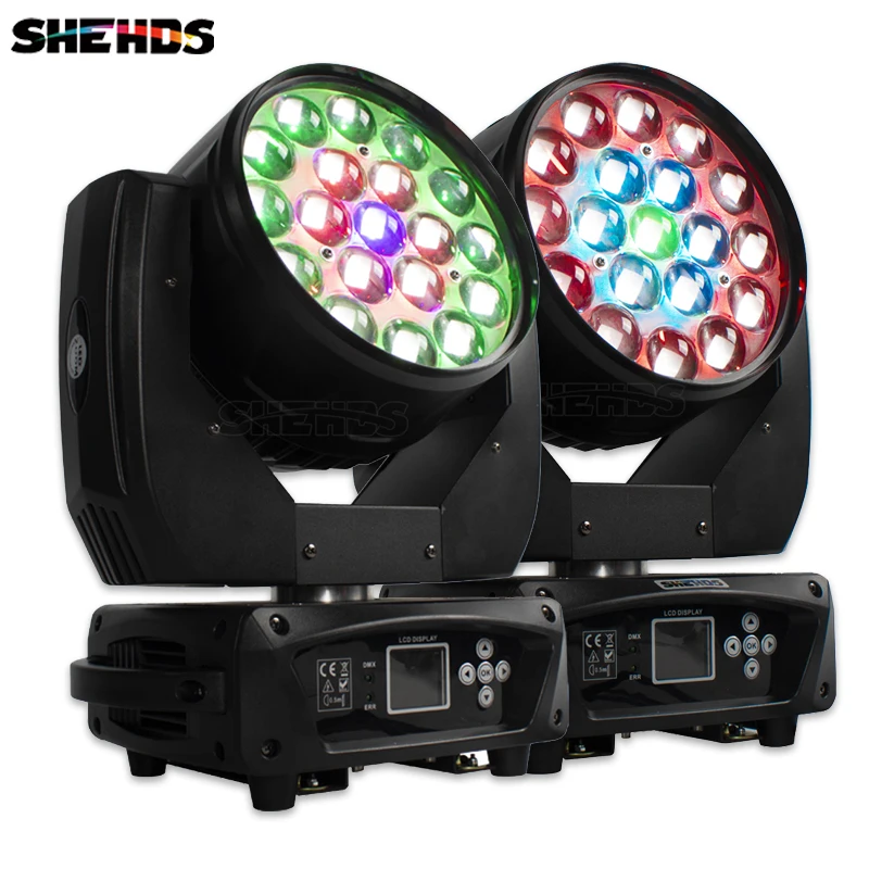 shehds pecas feixe mais lavagem 19x15w rgbw zoom iluminacao de cabeca movel para discoteca ktv festa rapido 01