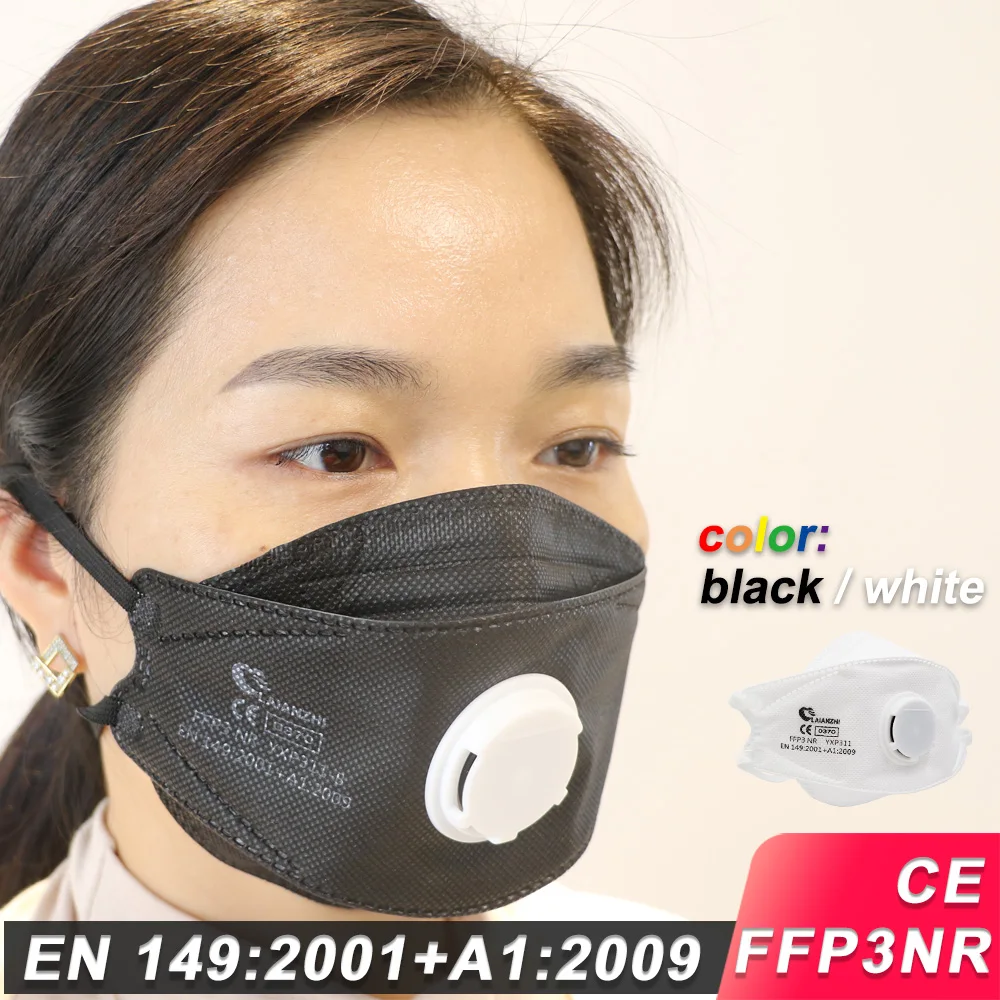 LAIANZHI FFP3 CE Face Masks Valve Protective Disposable Virus Face Mask FFP3 PK FFP2 Headwear hygienic masks mouth ffp3mask