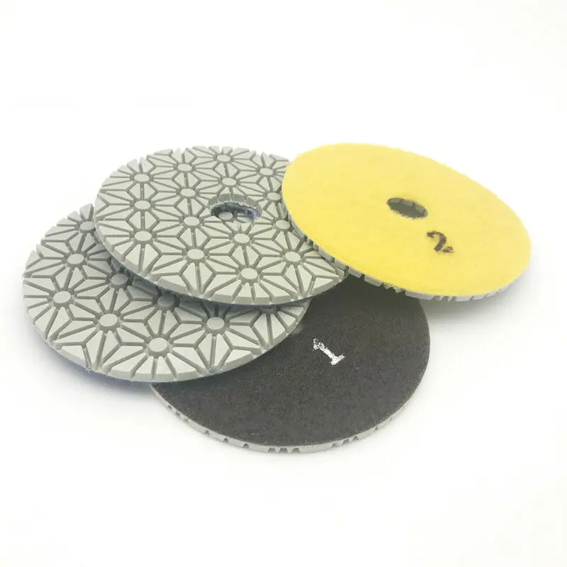 10 Lots 30 Pieces 4 Inch 3 STEP Dry Diamond Polishing Pad Marble Granite Stone