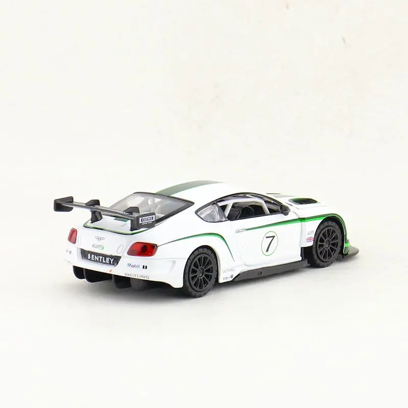 1:32 Scale Diecast Toy Model Bentley Continental GT3 Race Car Pull Back Sound & Light Doors Openable Educational Collection Gift