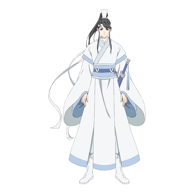 Disfraz de Anime Mo Bao Zu Shi para hombre, Cosplay de Lan SiZhui, Cosplay de Mo Bao Zu Shi, Lan Jing YI, Cosplay de Anime Bao Mo a Shi, peluca, zapatos, sombreros