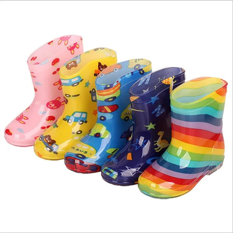 Hot New Fashion Classic Children\'s Shoes PVC Cartoon Rubber Waterproof Boots Rain Shoes 2020 new Baby Boots Kid Rain Boots