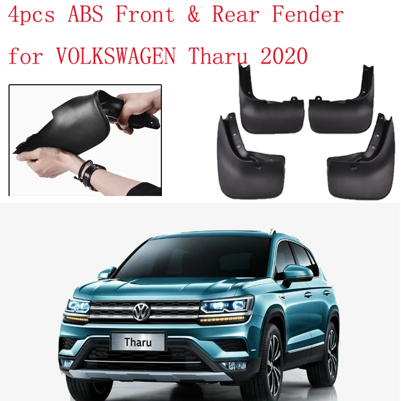 

High-Quality 4pcs ABS Front & Rear Fender for VOLKSWAGEN Tharu 2020 Car Mud Flaps Splash Guard Mudguard Mudflaps Accessories