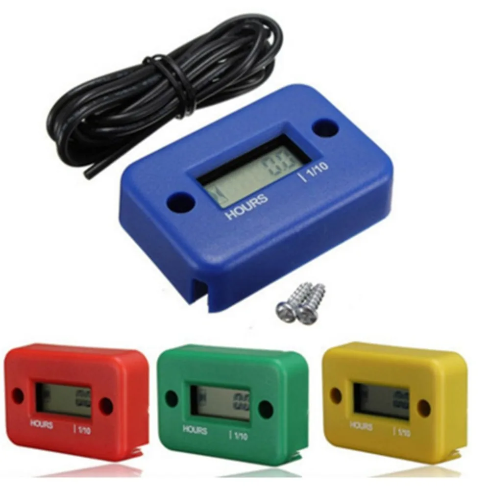 Waterproof Digital Hour Meter LCD Display Portable Engine Gauge Hour Meter For Motorcycle/Boat Engines Counter Hour Meter