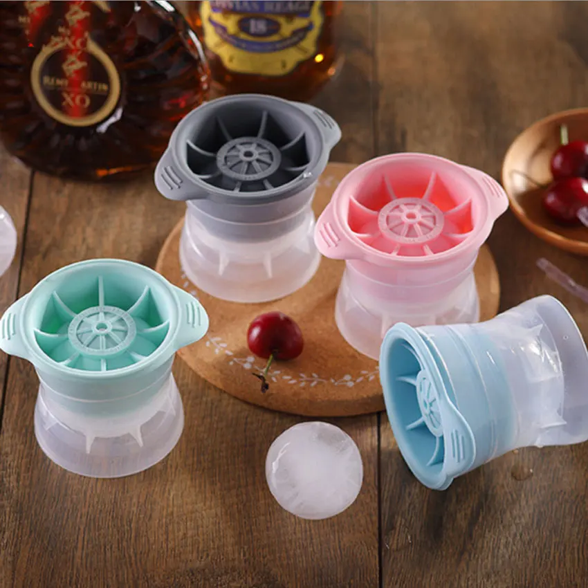 1pcs 6cm Big Size Silicone Ice Hockey Mould Round Ball Ice Cube Sphere Whisky Ice Hockey Maker Box DIY Bar Party Kitchen Tools