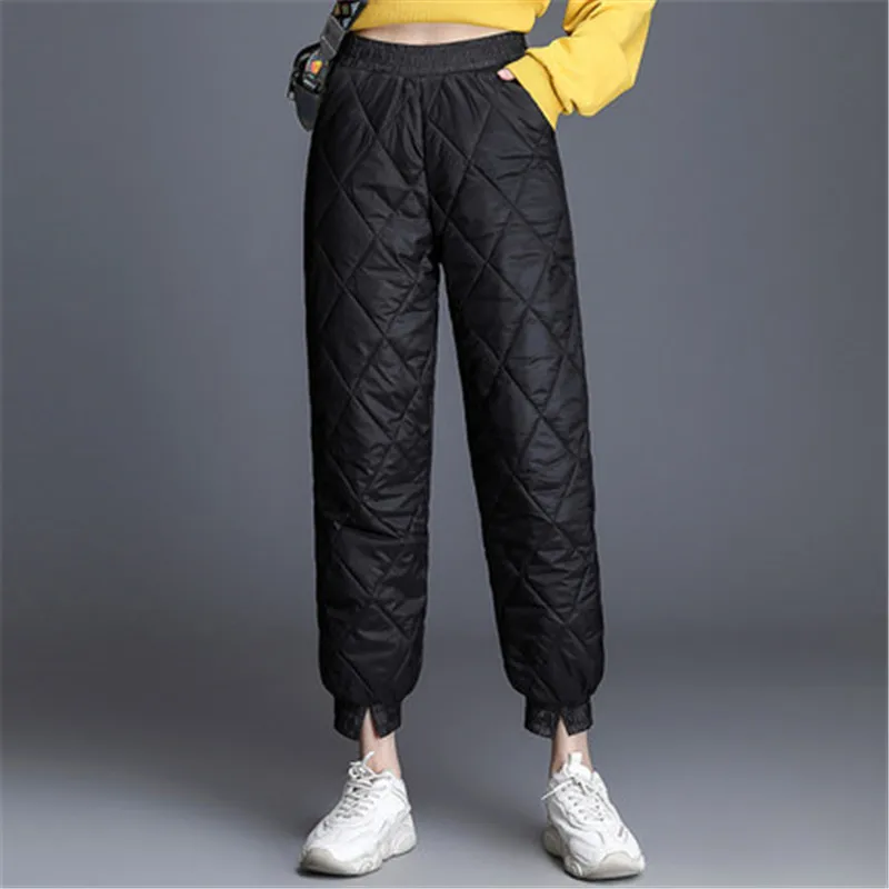 

Casual Cotton Trousers Thickened Outer Wear High Waist Thin Loose Windproof Fashion Down Cotton Warm Trousers A7