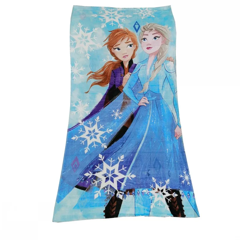 

2024 Disney Frozen Elsa Anna Princess Cinderella Belle Beach/Bath Towel For Baby Girls Kids 100% Cotton 70x140cm