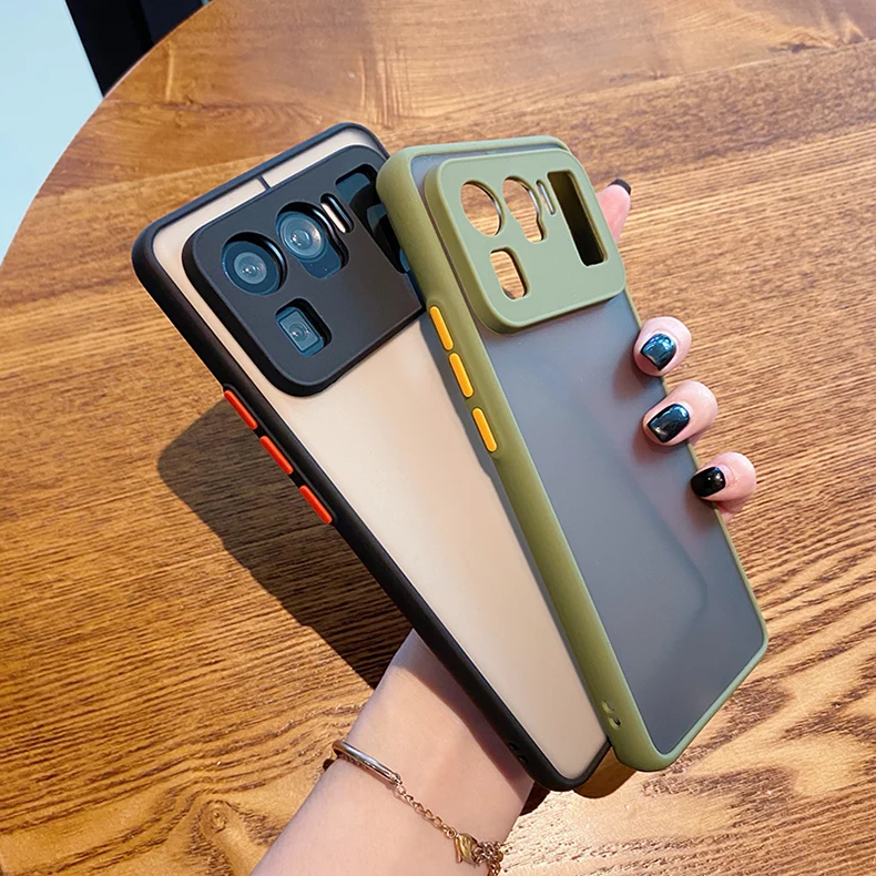 Stoß feste Rüstung matt klar Fall für Xiaomi Mi 11 Lite Ultra 10t Lite Poco F3 X3 GT Redmi Note 7 8 9 9s 10 Hard PC Stoßstangen abdeckung – Detail 3