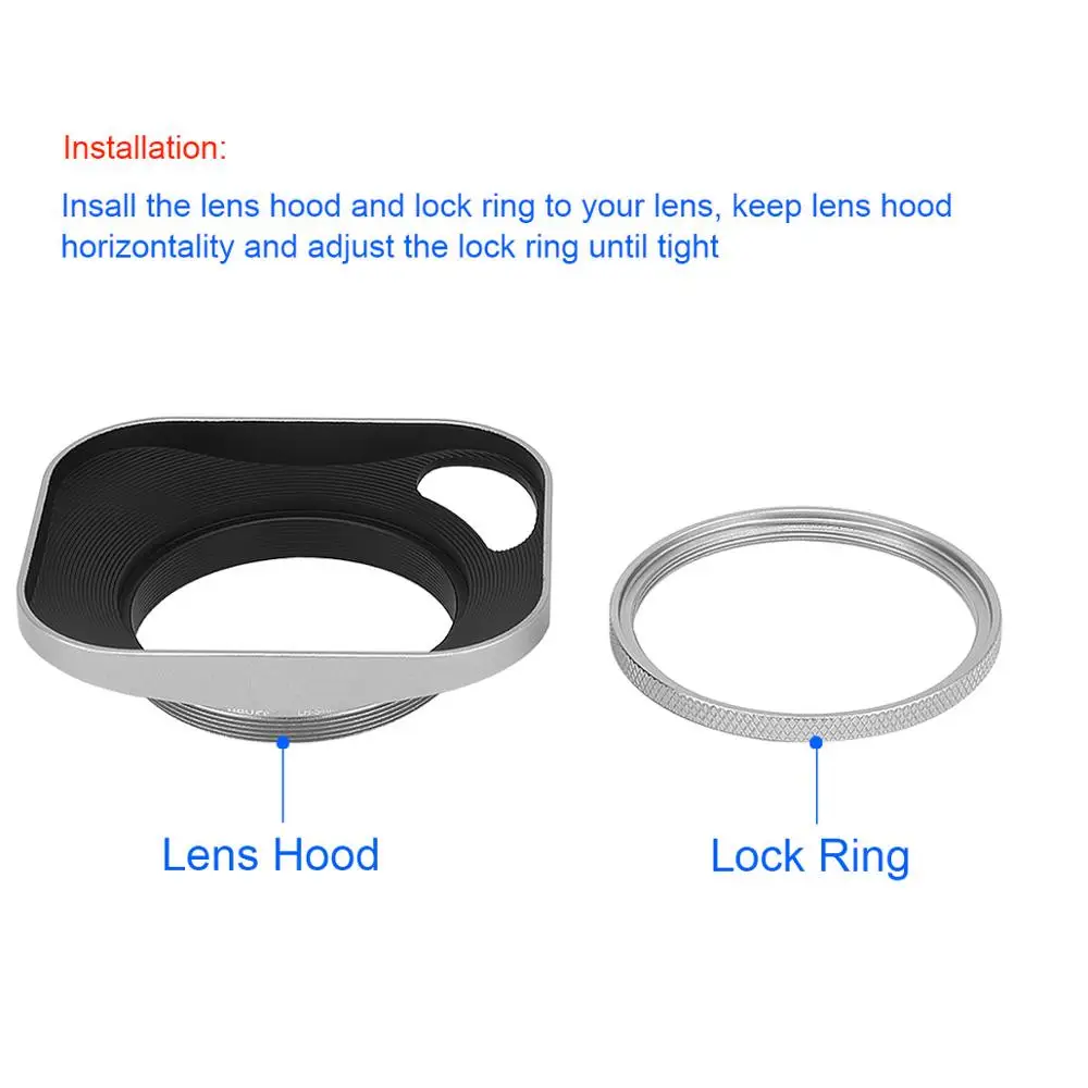 Haoge Metal Screw-in Lens Hood with Hollow Out Designed and Metal Cap are specially designed for the lens with 46mm filter size