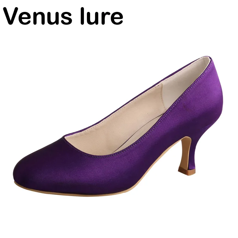 Customized Heel 23 Colors Purple Shoes for Women Heels and Pumps Wedding Beautiful Shoes