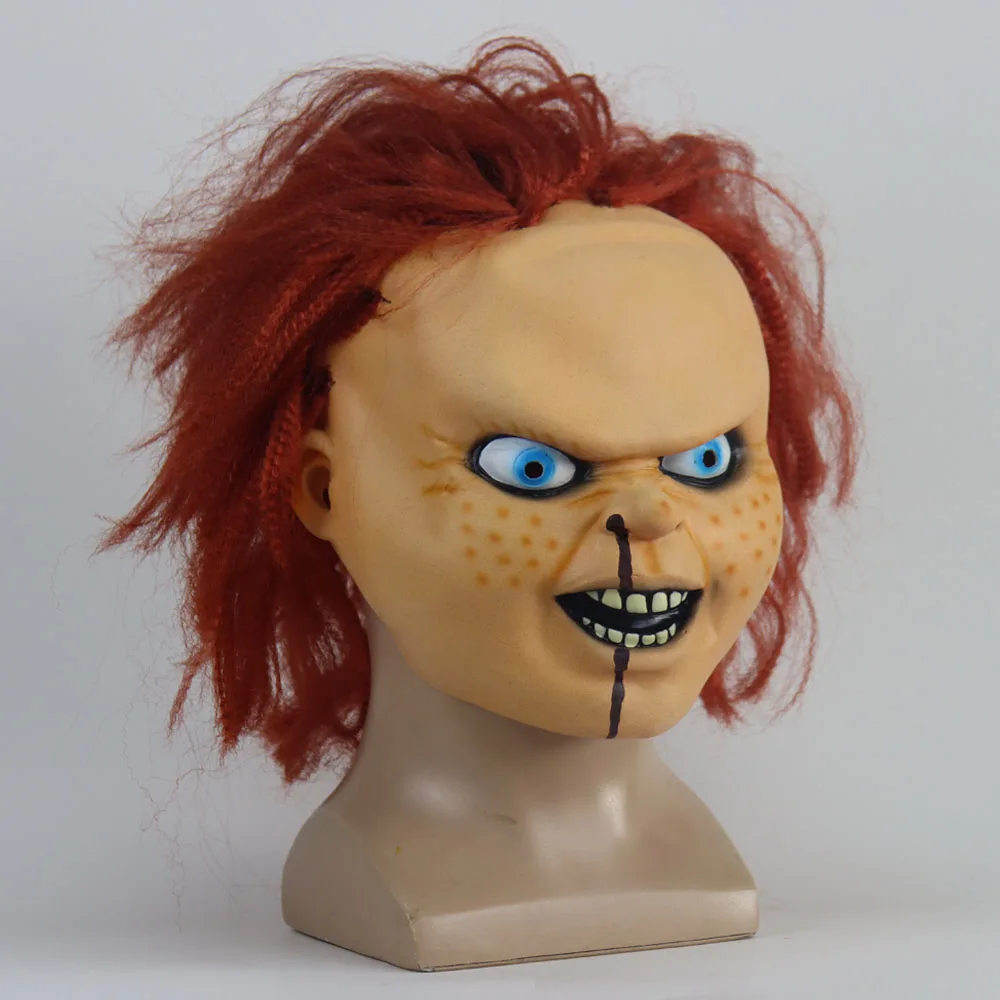 Masque de Chucky d'Horreur en Latex pour Enfant, Jeu de Guile, Clown, Cosplay, Effrayant, Joker, Accessoires de Costume de ixd'Halloween