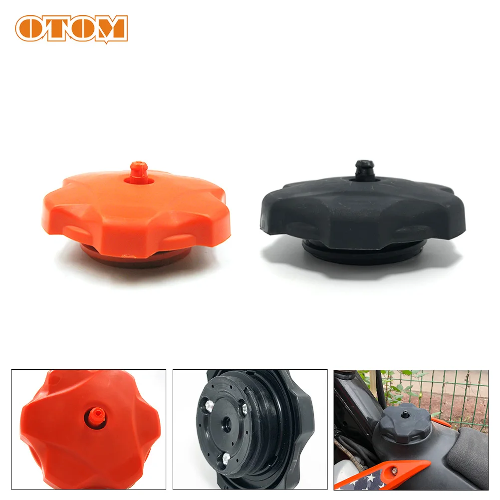 OTOM Motorcycle Tank Cell Cap Orange Plastic Fuel Oil Filler Engine Cover For KTM SX125 150 SXF250 350 450 XC250 300 Motocross