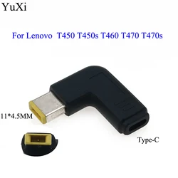 USB Type C Female to Square Male Plug Dc Power Adapter Converter Laptop Charger Connector for Lenovo T450 T450s T460 T470 T470s