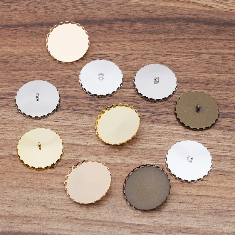 

200pcs Round Bezel Bottle Caps fits 10 12 14 15 16 25mm Tray Back Buckle Button Caps Bezel Cufflinks Pendant Blanks Cameo Bases