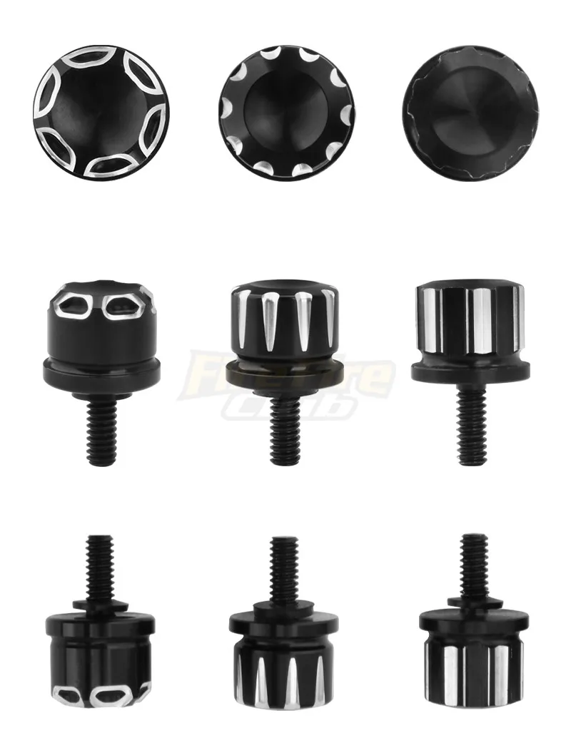 Motorcycle Seat Bolt Tab Screw Mount Knob Cover For Harley XL Dyna Softail Touring Models 96-Later Universal Parts