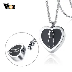 Vnox Cute Cat Openable Heart Pendant for Women Men Necklace Stainless Steel Urn Memorial Pet Cremation Ashes Keepsake Jewelry