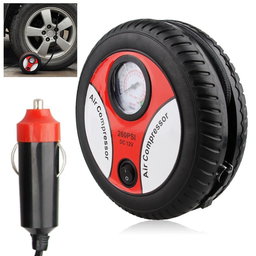 Basketball Inflatables Air Compressor For Car 260PSI DC 12V Air Inflator Tire Compressor Portable For Pump Car Household Car