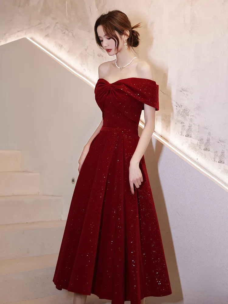 burgundy-off-the-shoulder-evening-dress-elegant-engagement-dresses-female-formal-a-line-long-party-gown-prom-vestidos