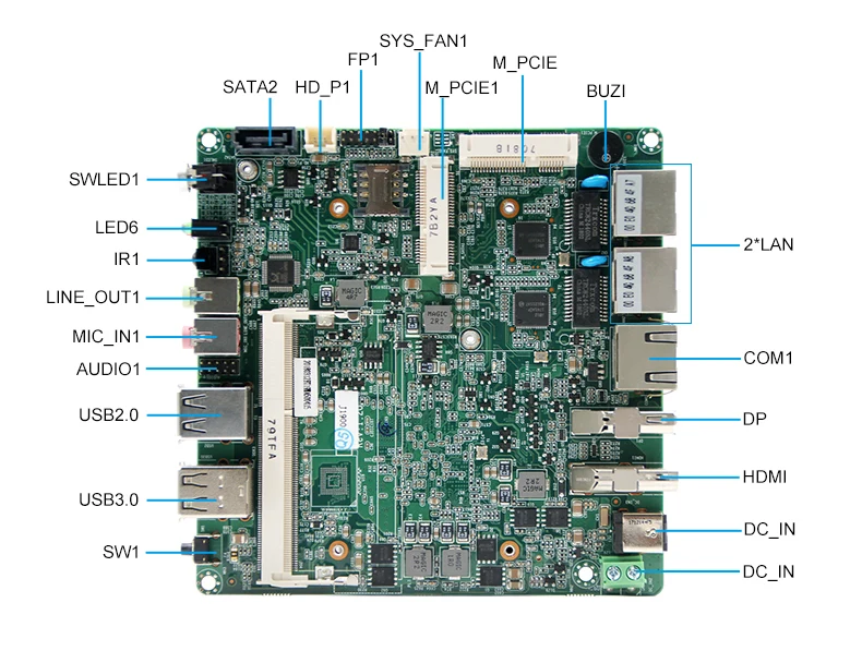 Mini PC Fanless In-tel Celeron N2806 N2900 J1800 J1900 E3845 Dual LAN RS232 windows 10 Desktop piccolo Computer HD DP Sever VPN