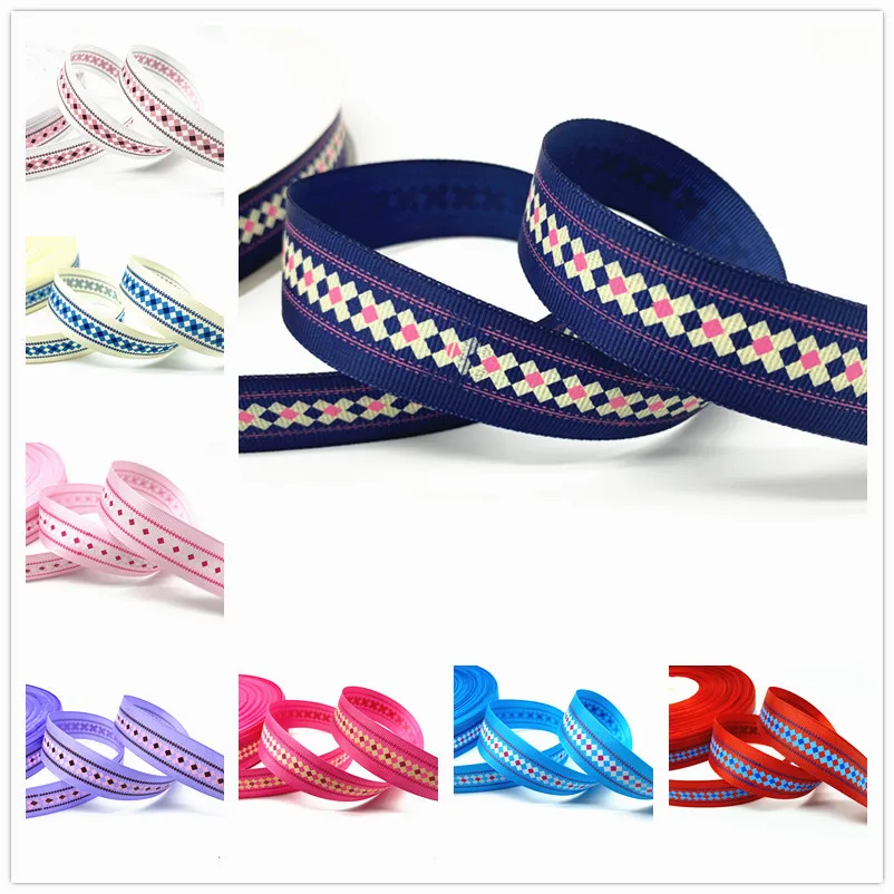 5 yards 25mm Printed Grosgrain Ribbon for Gift Wrapping Wedding Decoration Hair Bows DIY #Ro